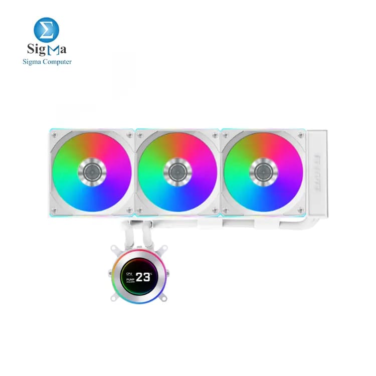 ليان لي HydroShift II LCD-C 360CL 360MM مبرد مائي أبيض مع مراوح UNI FAN CL لاسلكية