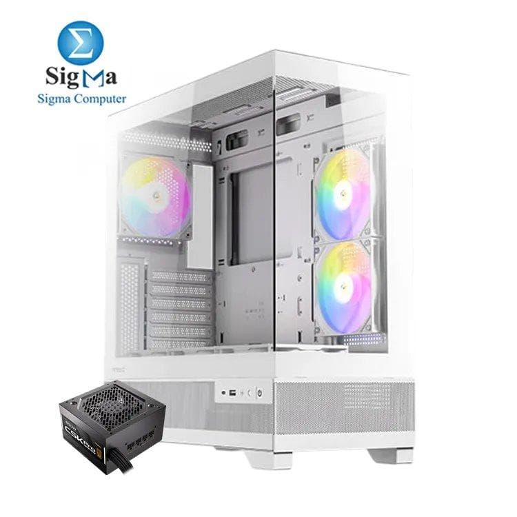 Antec CX700 RGB ELITE + Antec CSK Pro 850W – Panoramic glass case with 3 RGB fans, supports up to 410mm GPU & 360mm radiator, paired with 80+ Bronze ATX 3.1 / PCIe 5.1 ready PSU