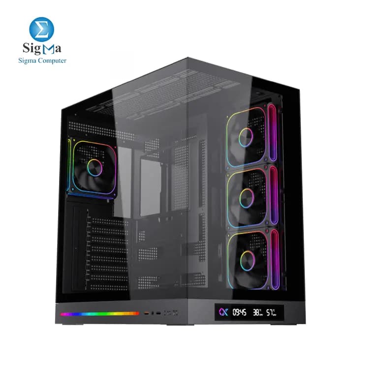 XIGMATEK Cloud DGT Digital LCD 4 Fan Argb PWM BTF Mid Tower Case-EN49613
