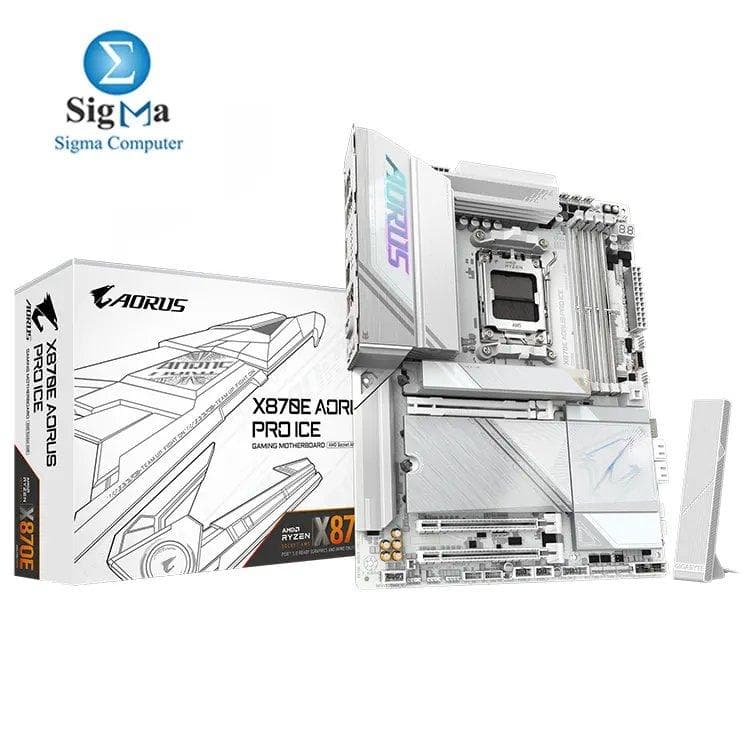 لوحة أم جيجابايت AORUS X870E PRO ICE سوكيت AM5
