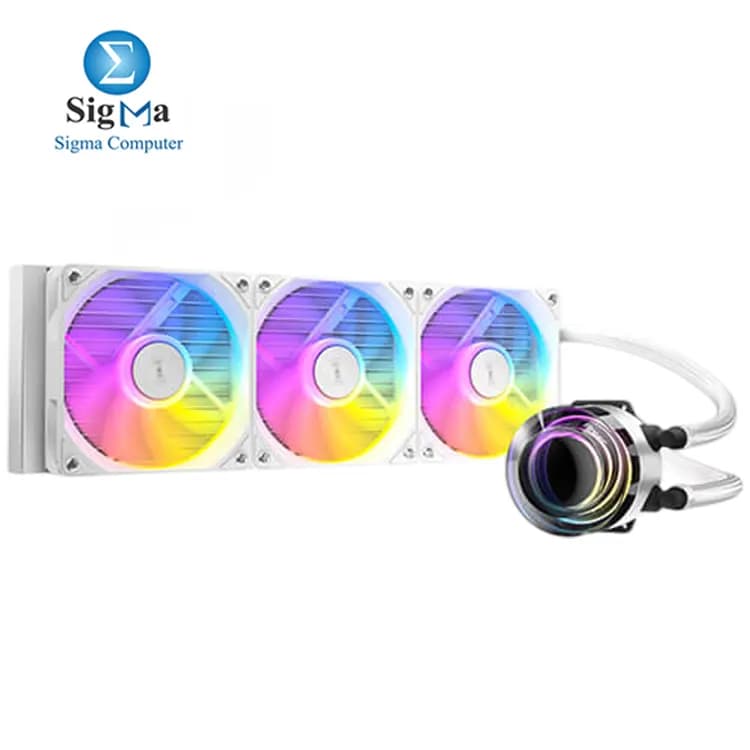 مبرد مائي Antec VORTEX LUM 360 أبيض مقاس 360mm ARGB، رادياتير ألومنيوم، مراوح 120mm PWM، يدعم Intel و AMD