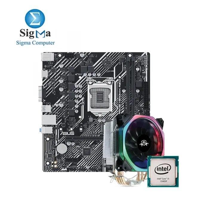 باندل معالج Intel® Core™ i5-10400F ولوحة أم اسوس PRIME H510M-K R2.0 مع مبرد HF-400 RGB
