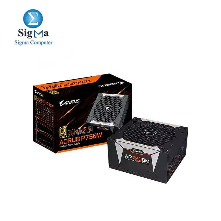 مزود طاقة جيجابايت GP-AP750GM 750W لـ AORUS P750W AP750GM 80PLUS Gold ATX 12V