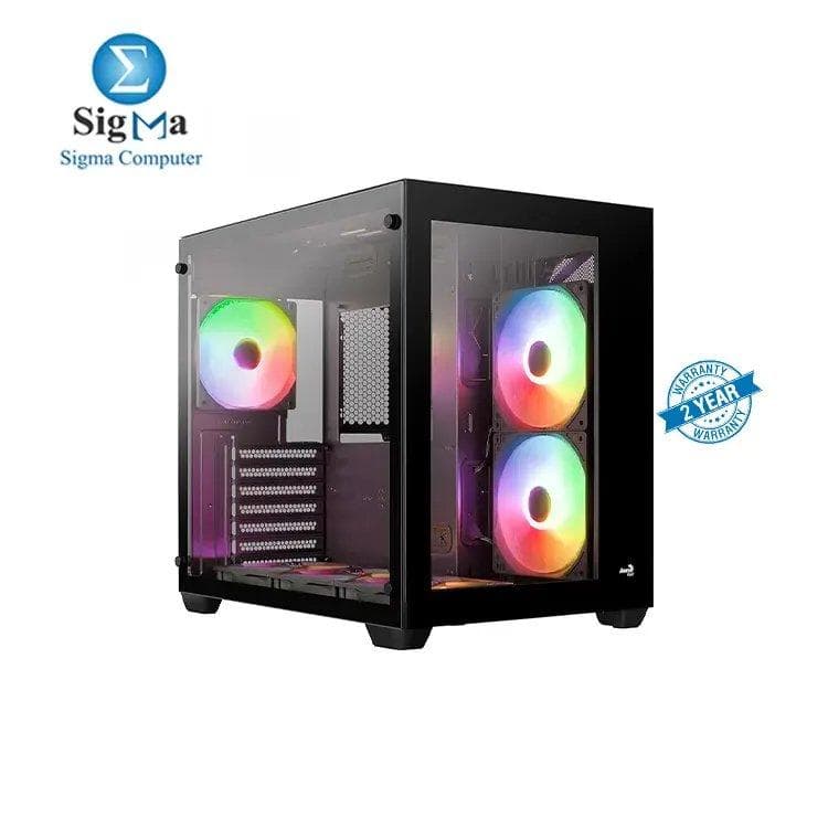 كيسة كمبيوتر ايروكول Dryft Argb بزجاج بانورامي، تدعم حتى 10 مراوح، 6 مراوح RGB مثبتة مسبقاً، تبريد مائي حتى 360mm، كرت شاشة 419mm، مبرد معالج 162mm، دعم ATX/M-ATX/ITX، ونظام إدارة كابلات مزدوج