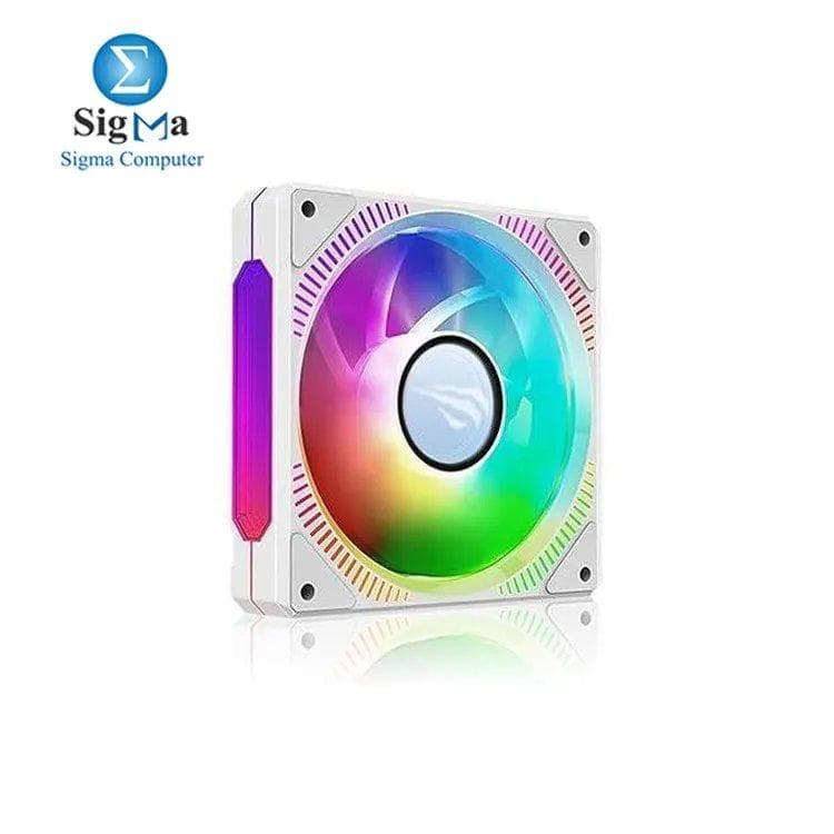 مروحة كيس هافيت F2096 مقاس 120 مم RGB - أبيض