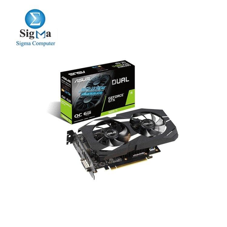 كرت شاشة اسوس Dual GeForce® GTX 1660 Ti OC edition 6GB GDDR6