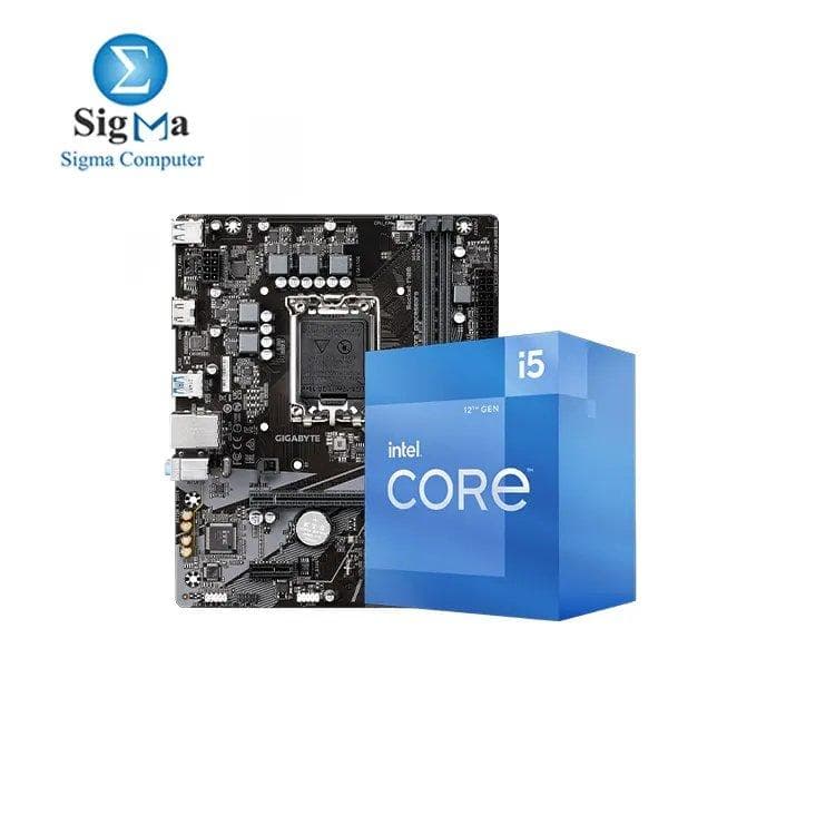 باندل معالج Intel-Core i5-12400F مع لوحة أم جيجابايت H610M K DDR4