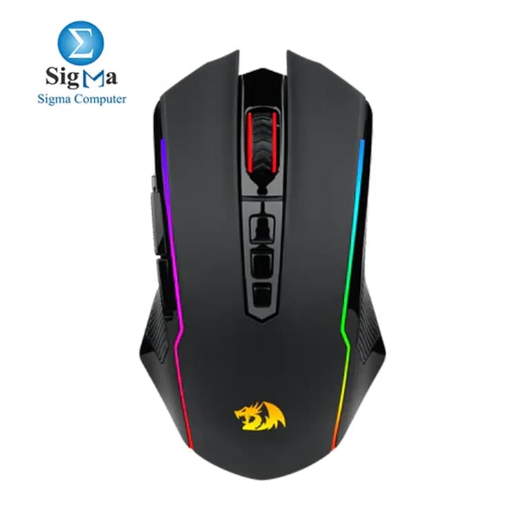 Redragon M914 – Tri-Mode (Wired / 2.4G / BT), 10000 DPI, 9 Programmable Buttons + Fire Button, Type-C Cable, RGB Backlight, Macro Support via Software