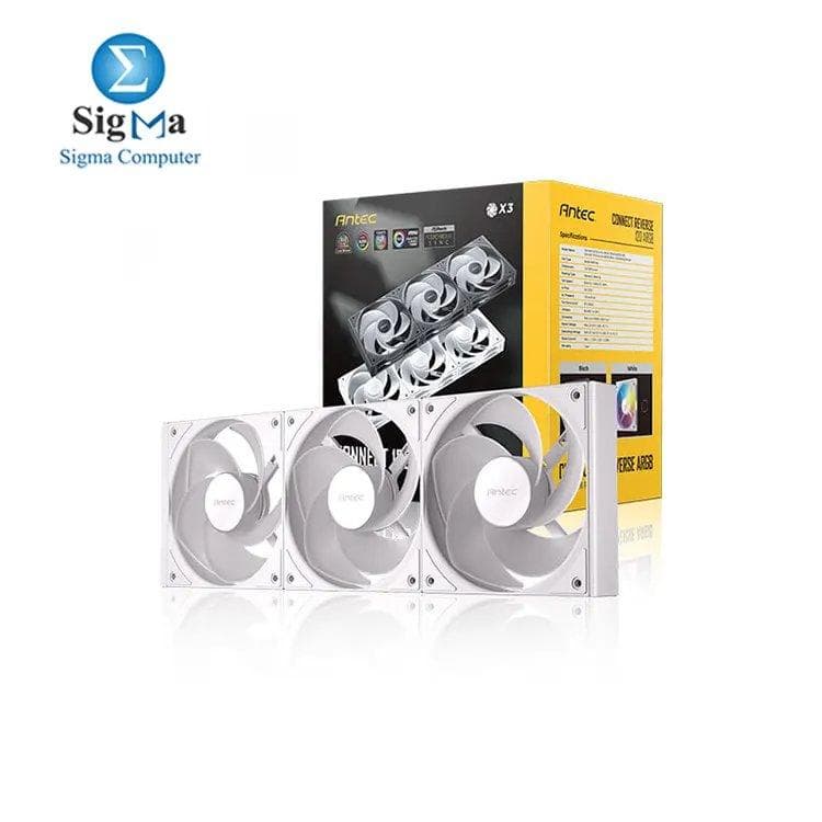 مروحة انتيك Connect 120 Reverse ARGB 120 ARGB PWM لون أبيض