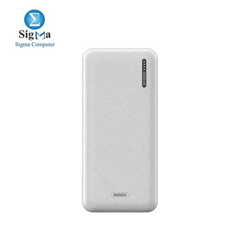 باور بانك REMAX JONSHON بشاشة LCD موديل RPP-153 سعة 10,000mAh لون أبيض