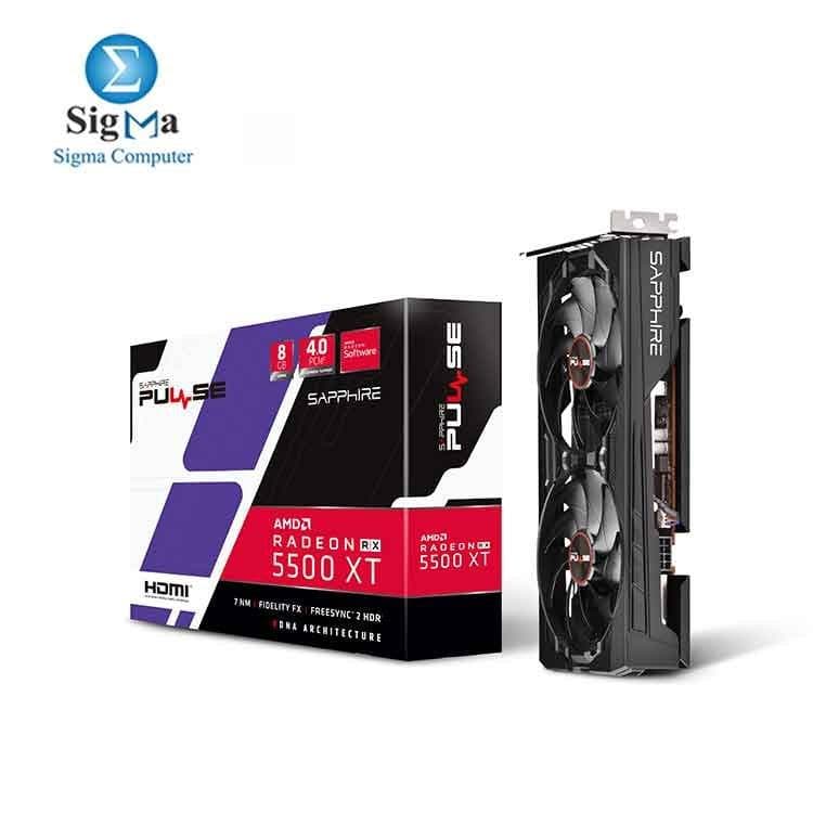 كرت شاشة SAPPHIRE PULSE RX 5500 XT 8G GDDR6