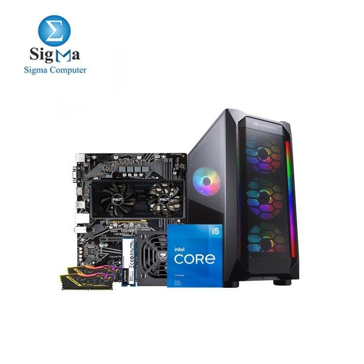 Intel Processor Core i5-11400F GIGABYTE INTEL H510M H GeForce RTX 3050 8GB TEAM DELTA RGB 16G-2X8 3200Hz Kingston NV1 250G COUGAR MX410 Mesh-G VTC500 PSU 80
