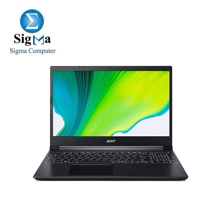 لابتوب ايسر Aspire 7 A715-75G-52GZ، معالج Intel Core I5-10300H، رام 8GB DDR4، هارد 512GB PCI Express، كرت شاشة GTX 1650 4GB، شاشة 15.6 بوصة