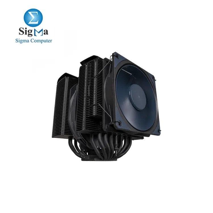مبرد معالج هوائي Cooler Master MasterAir MA824 Stealth ثنائي البرج، 8 أنابيب حرارية، مروحتين Mobius 120|130mm، قاعدة نحاسية مطلية بالنيكل، يدعم AMD Ryzen AM5/AM4, Intel LGA1700/1200 (MAM-D8PN-318PK-R1)