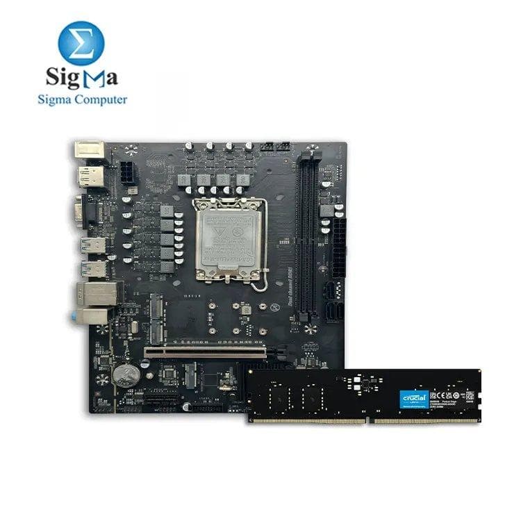 باندل لوحة أم ARKTEK AK-B760M EG DDR5 ورام Crucial 8GB DDR5 5600Mhz CL46