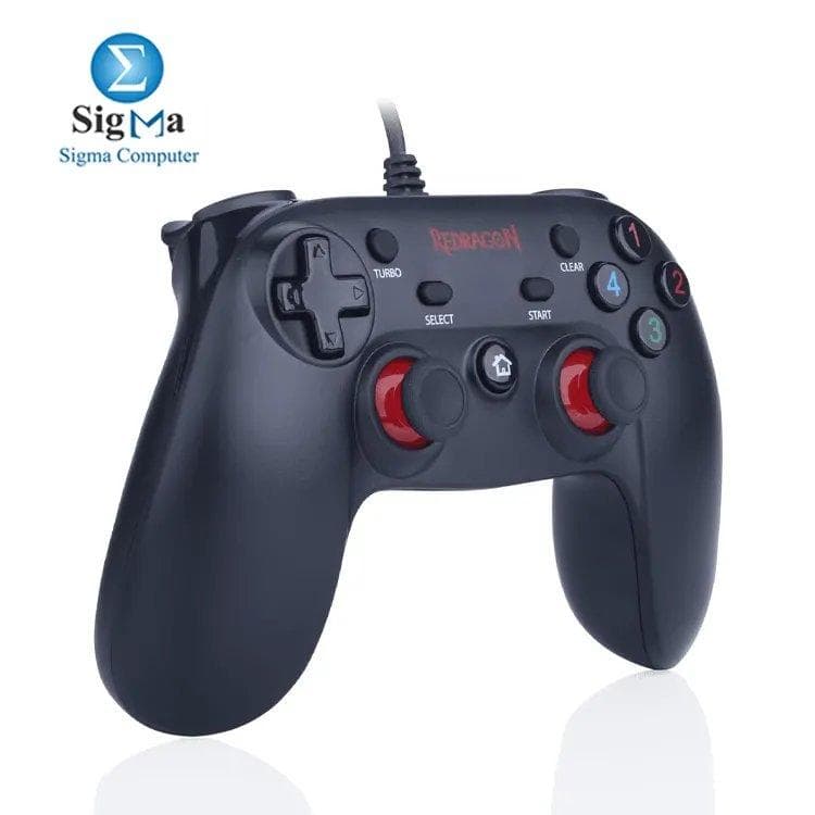 ريدراجون Saturn G807 – يد تحكم سلكية مع اهتزاز مزدوج، أوضاع Xinput/DirectInput، تصميم مريح، وتوافق واسع مع الكمبيوتر، PS3، واندرويد