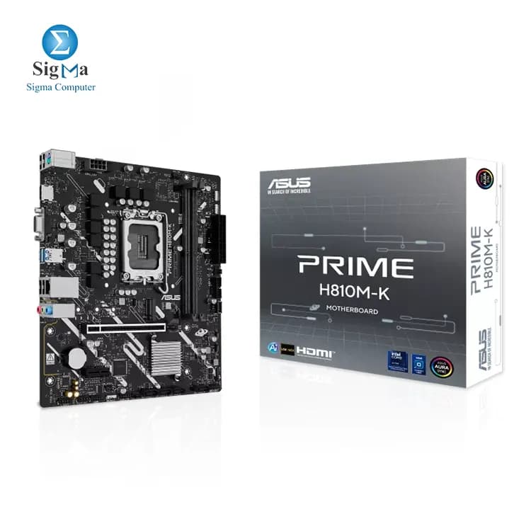 لوحة أم اسوس انتل PRIME H810M-K مقاس mATX سوكيت 1851 HDMI/VGA