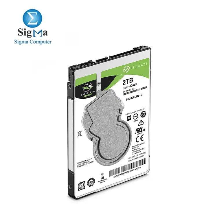 هارد سيجيت BarraCuda سعة 2TB داخلي HDD مقاس 2.5 بوصة SATA 6 Gb/s سرعة 5400 RPM كاش 128MB للابتوب ST2000LM015