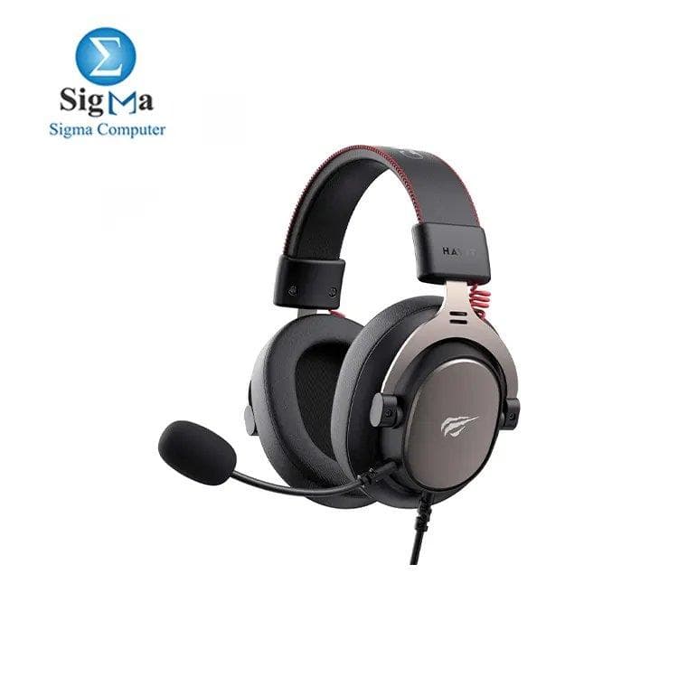 Havit Gaming Headphones H2015E with Microphone, 53mm Speaker, 3.5mm (Black)