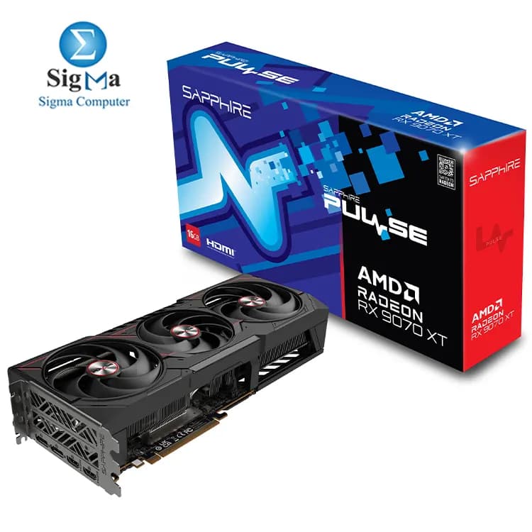 SAPPHIRE PULSE AMD RADEON RX 9070 XT GAMING 16GB DUAL HDMI DUAL DP
