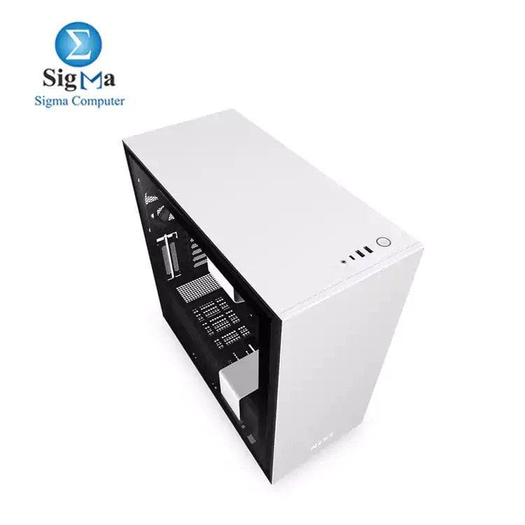 كيسة جيمنج NZXT H710 موديل CA-H710B-W1 ATX Mid Tower مع 3 مراوح 120mm و1 مروحة 140mm لون أبيض/أسود