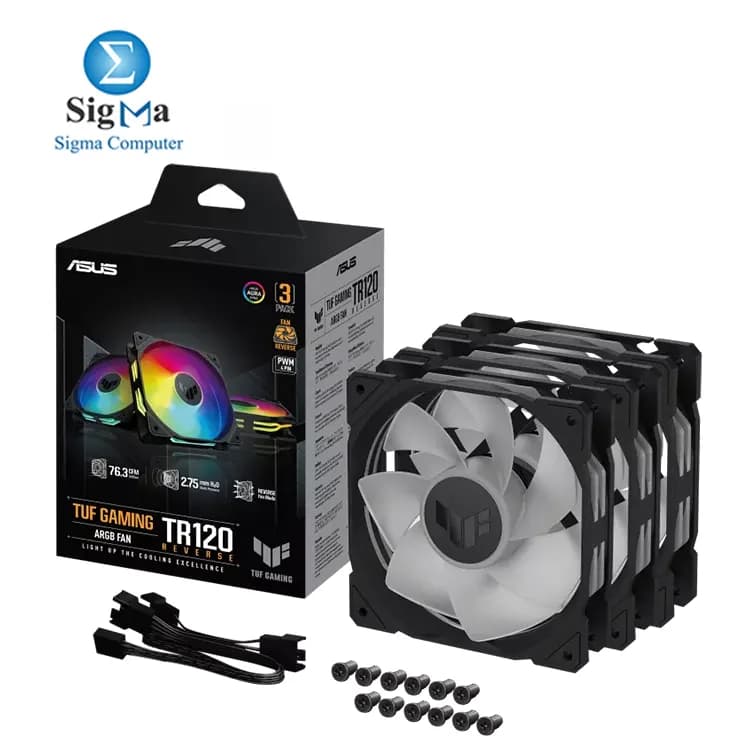 ASUS TUF Gaming TR120 ARGB Reverse  Fan - Triple Pack