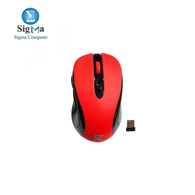 ماوس لاسلكي ريدراجون BM-2638 بدقة 2400 DPI أحمر
