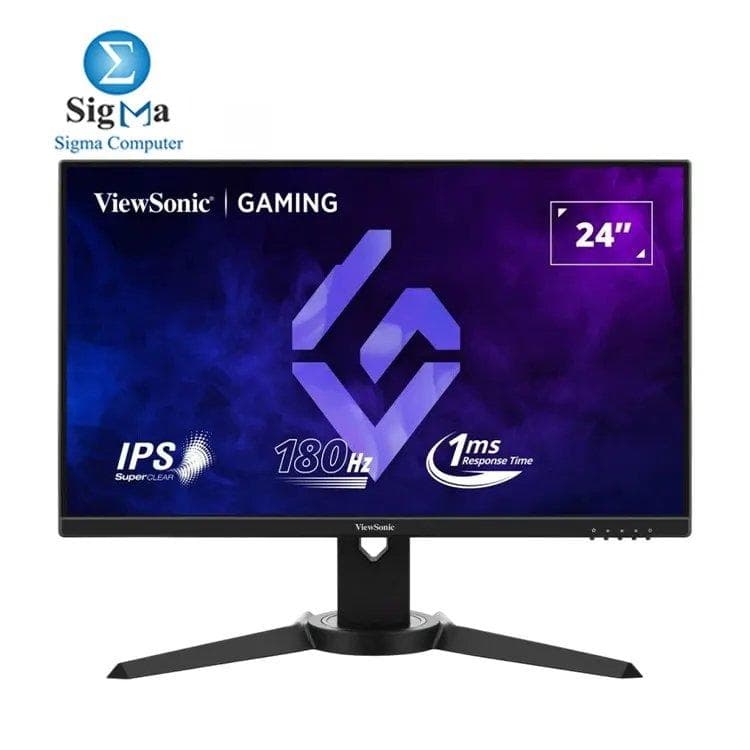 شاشة جيمنج فيوسونيك ViewSonic XG2409 مقاس 24 بوصة، FHD، IPS، 180Hz، استجابة 1ms MPRT، تدعم AMD FreeSync و HDR10