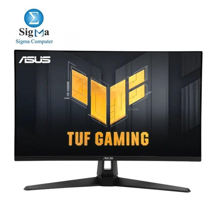 شاشة اسوس TUF Gaming 27 بوصة 2K HDR (VG27AQ1A) - QHD (2560 x 1440)، IPS، 170Hz (تدعم 144Hz)، 1ms، تقليل ضبابية الحركة، سماعة، G-SYNC Compatible، تدعم تعليق VESA، DisplayPort، HDMI، أسود