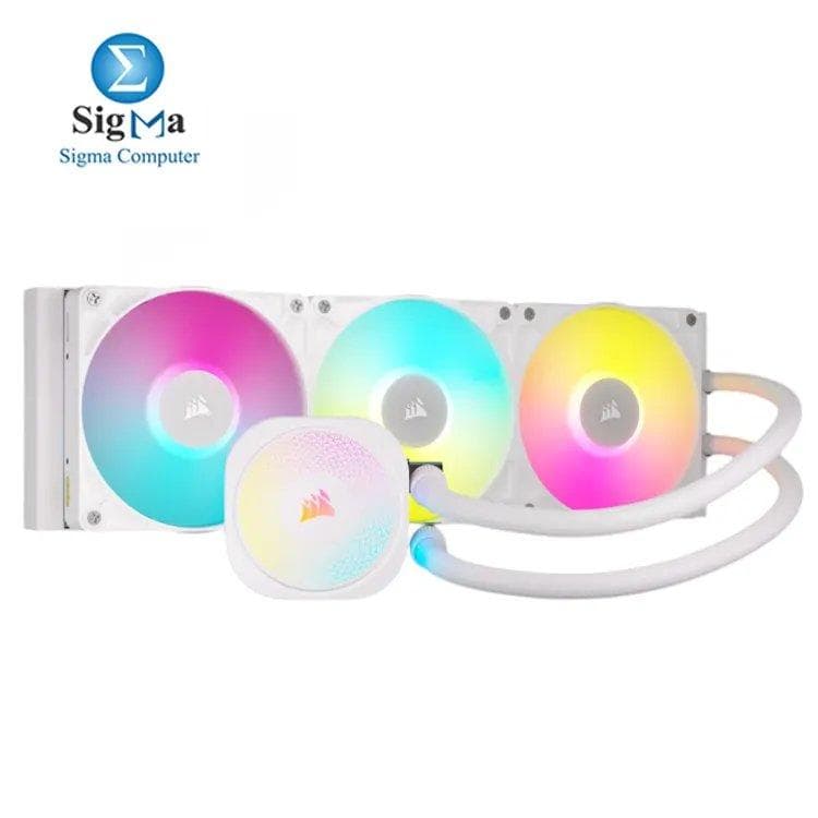 Corsair iCUE LINK TITAN 360 RX RGB AIO Liquid CPU Cooler – White