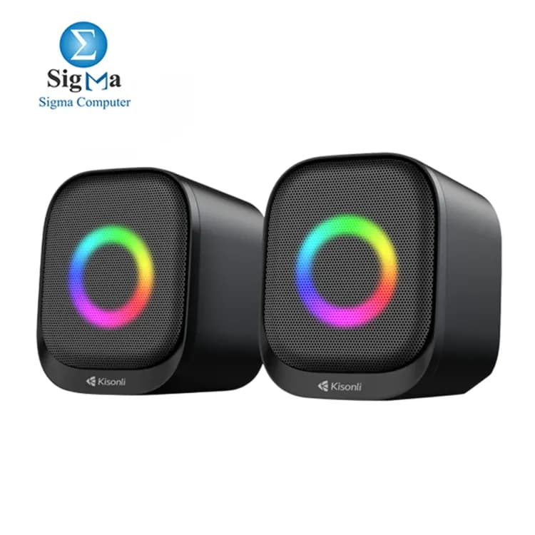 Kisonli X29 Double Speakers Blue Tooth, 5 in 1 Speaker with USB/BT/MIC/earphone Jack/rgb Light