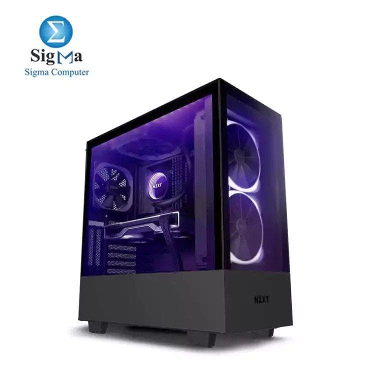 NZXT H510 Elite CA-H510E-B1 كيسة جيمنج ATX Mid-Tower مميزة 2 مروحة RGB 140MM-1 مروحة 120MM- 1 مروحة 140MM/ أسود