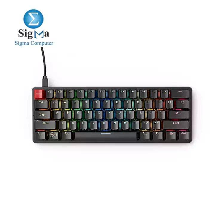 كيبورد جيمنج ميكانيكال جلوريوس GMMK Compact سويتش بني RGB أسود (GMMK-Compact-BRN)