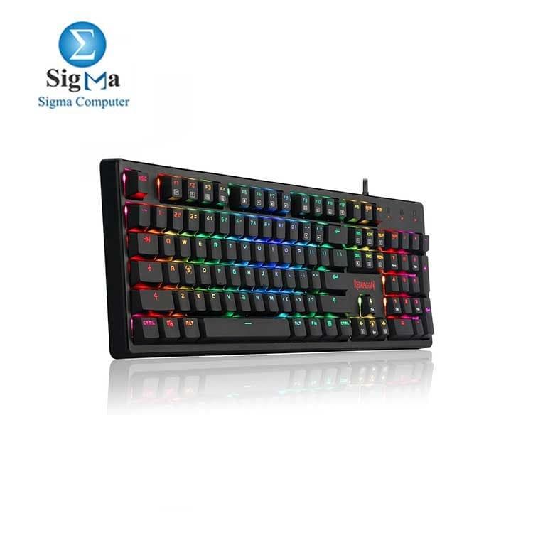 كيبورد جيمنج ميكانيكال Redragon K578 سلكي USB بإضاءة RGB