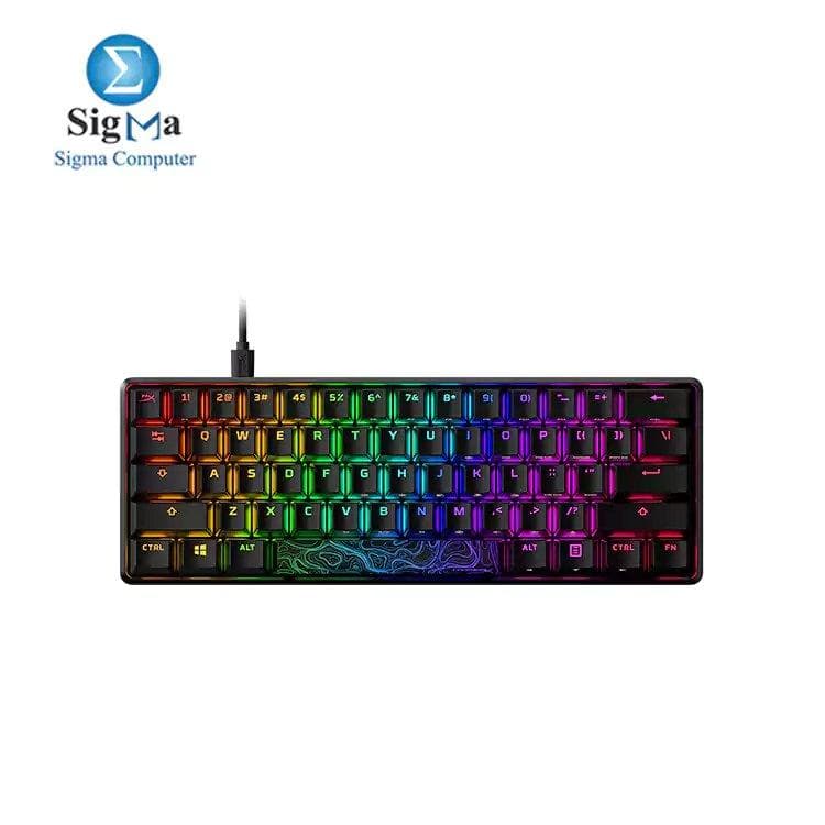 كيبورد هايبر اكس الوي اوريجينز 60 ميكانيكال جيمنج RGB - سويتش أحمر