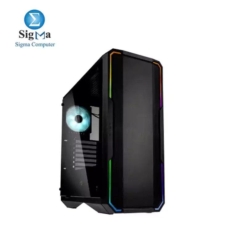 كيسة بيت فينيكس Enso Mesh، واجهة أمامية شبكية، جانب زجاج مقوى، لون أسود، عدد 2 مروحة