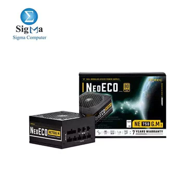 باور سبلاي Antec NeoECO NE750G 80plus جولد 750W كامل الكابلات (Fully Modular)