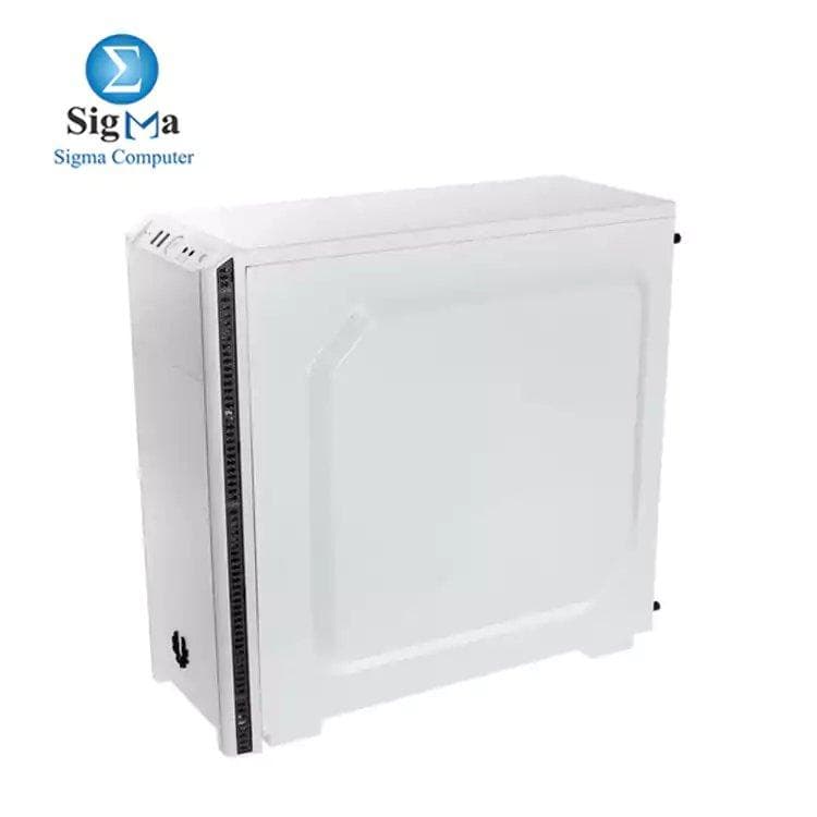 كيسة كمبيوتر نوفا TG تدعم ATX/mATX/Mini ITX - أبيض + باور سبلاي 600 وات