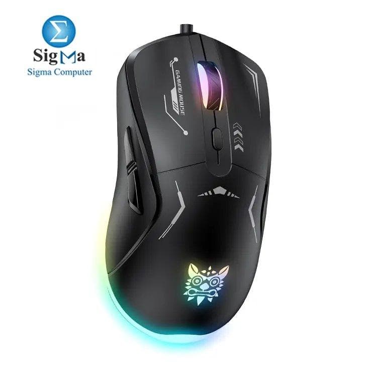 ماوس جيمنج سلكي اونيكوما CW917 RGB بدقة قابلة للتعديل وتتبع سلس وإضاءة RGB قابلة للتخصيص وتصميم مريح وأزرار متينة لأداء جيمنج عالي