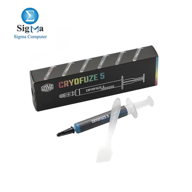 Cooler Master Cryofuze 5 Blue Thermal Paste – 3g, High Viscosity (100 Pa.s), Specific Gravity 3.0, Includes Scraper & Grease Cleaner.