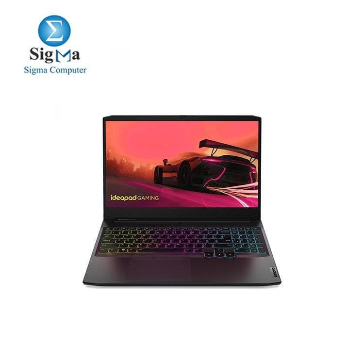 لابتوب لينوفو IdeaPad Gaming 3 15ACH6 82K2020BAX بمعالج AMD Ryzen 7 5800H، رام 8GB، هارد 512GB SSD M.2، شاشة 15.6 FHD 120Hz، كرت شاشة NVIDIA GeForce RTX 3060 6GB