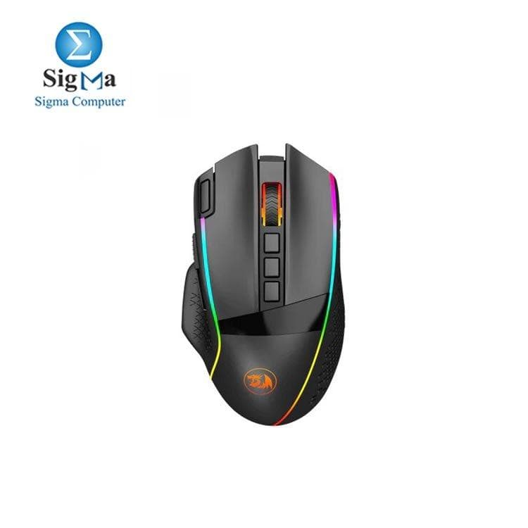 ماوس Redragon M991: وضع مزدوج سلكي/لاسلكي، مستشعر Pixart بدقة 19000 DPI، 9 أزرار قابلة للبرمجة، معدل تحديث 1000Hz، إضاءة RGB، وعمر بطارية يصل إلى 45 ساعة
