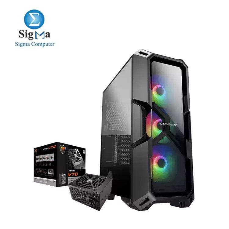 كيسة جيمنج COUGAR MX440-G RGB+VTC 500W Mid Tower بزجاج مقوى