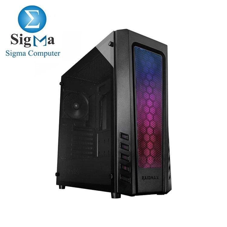 كيسة كمبيوتر RAIDMAX Zeta RGB زجاج مقسى ATX Mid Tower
