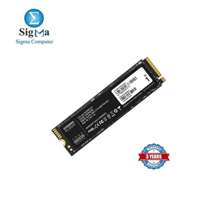 هارد SSD داخلي Klevv Cras C710 سعة 1 تيرابايت M.2 PCIe 3x4 NVMe 3D NAND سرعة قراءة 2100 ميجابايت/ثانية، سرعة كتابة 1650 ميجابايت/ثانية|K01TBM2SP0-C71