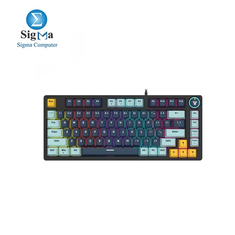 كيبورد ميكانيكال FANTECH MK875v2 ATOM81، لون كحلي، سويتش أحمر