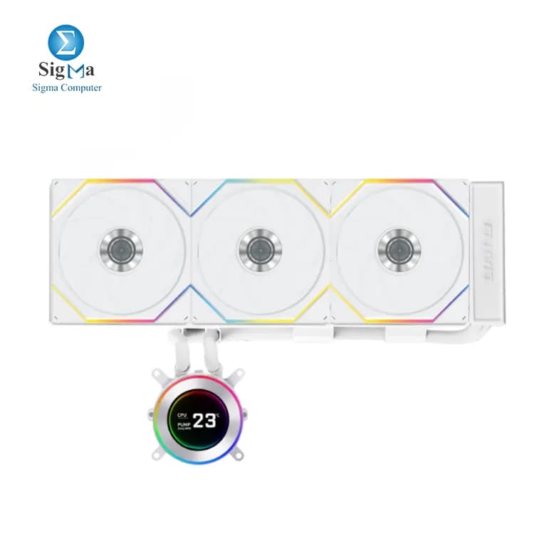 LIAN LI HydroShift II LCD-C 360TL 360MM White with UNI FAN TL Wireles AIO Liquid Cpu Cooler - GHS2LCD36TW WHITE