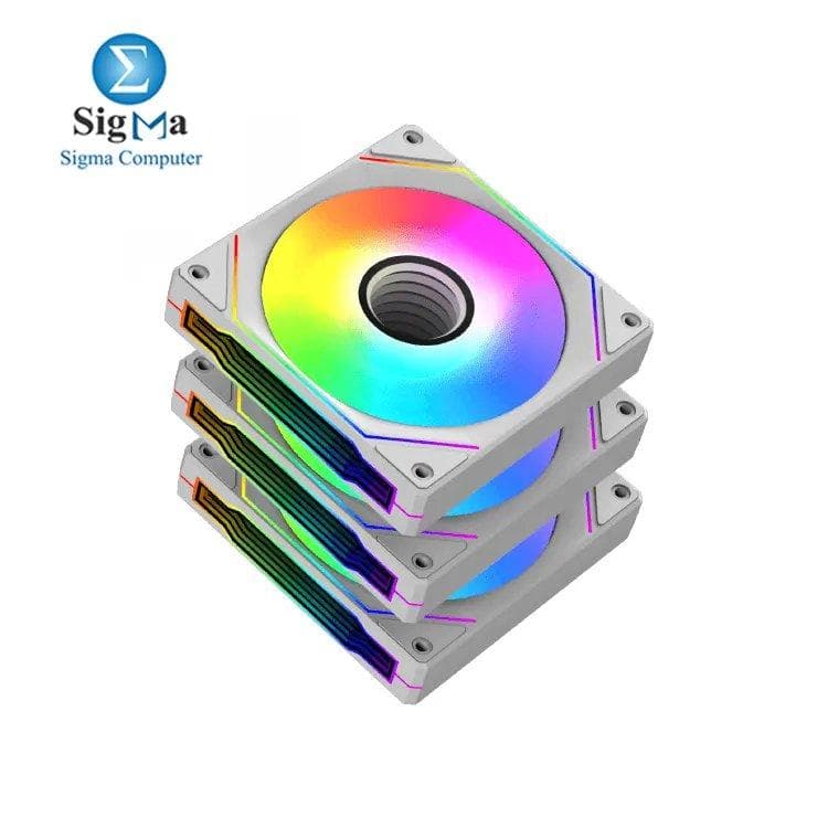 مجموعة مراوح Xigmatek Infinity G20A Arctic Argb عدد 3 مع وحدة تحكم