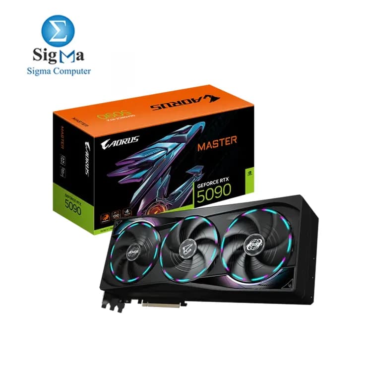 كرت شاشة جيجابايت AORUS GeForce RTX 5090 Master OC 32GB GDDR7