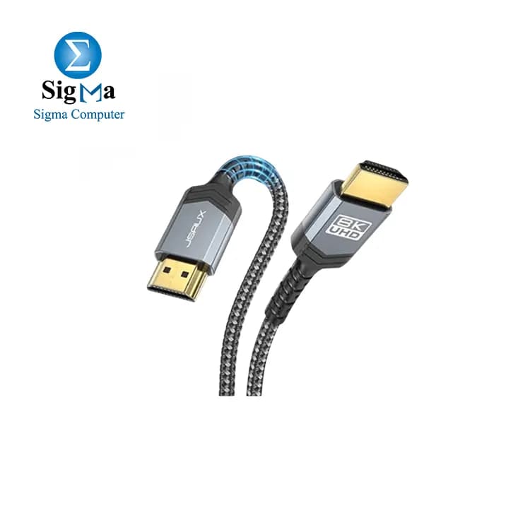 JSAUX- CV0011 8K 60HZ - 4K 120HZ HDMI TO HDMI ALUMINUM ALLOY CABLE - 3M - GREY